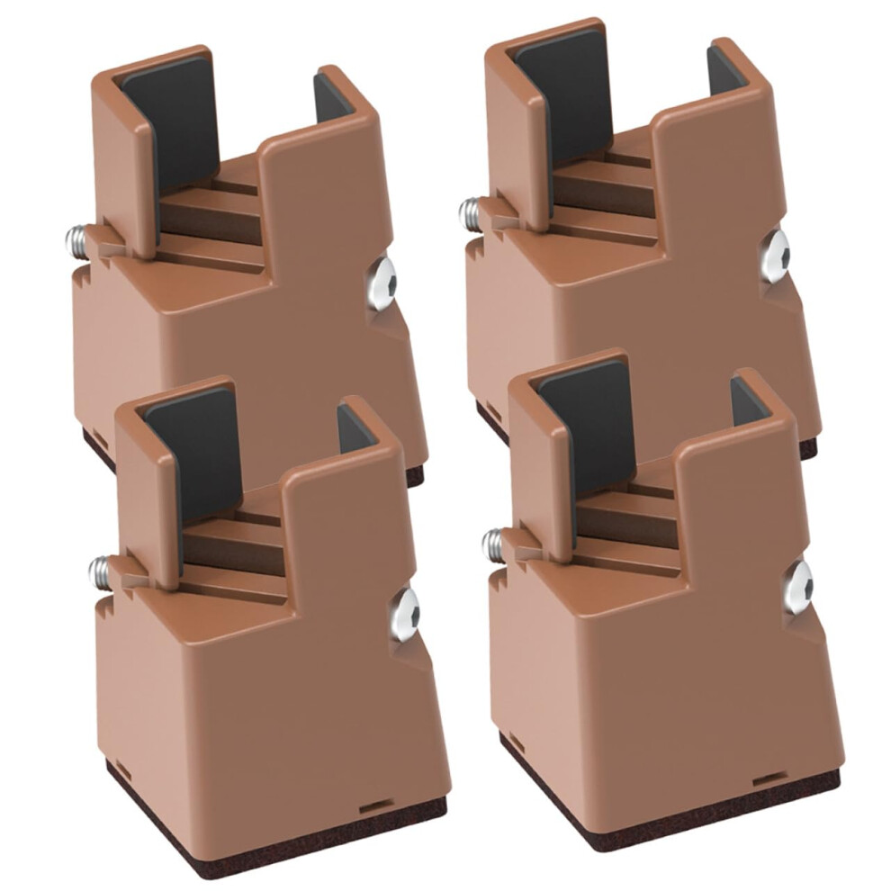 4Pcs Adjustable Bed Risers Heavyduty Furniture Leg Extenders With Floor Protection For Beds Tables Desks 9094768768976