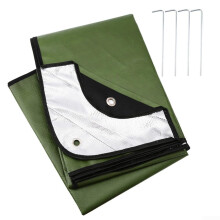 Waterproof Emergency Survival Blanket with Heat Retention for Camping and Hiking, Green 82x59in