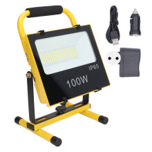Cordless LED Work Light With 3 Brightness Modes And Waterproof Protection Versatile Flood Light With Power Bank Feature For Jobsite And Outdoor