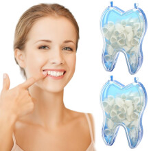 Tooth Kit 100PCS Temporary Dental Crowns Multiple Sizes with Storage Box for Front and Molar
