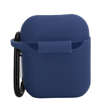 Silikonový kryt na AirPods s karabinou, odolný proti ztracení, nárazuvzdorný, odolný, šetrný k pokožce, kompaktní, ochranný doplněk