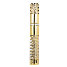 Portable Perfume Spray Bottle, Portable Design Empty Refillable Mini Atomizer with Twist-to-Spray Mechanism, Bling Crystal Accents for Handbag Pocket