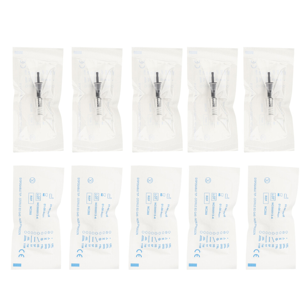Shading Eyeliner Needles for Permanent Makeup, Sterilized Medical Stainless Steel Microblading Cartridges for Consistent Color Application, 10Pcs Set
