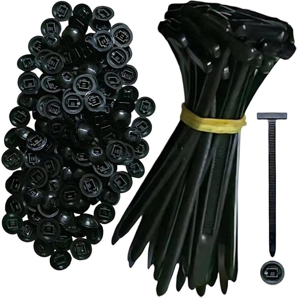 100Pcs Heavy Duty Nylon Selflocking Cable Ties With Buckles For Car Bumper Retaining Clips 9199774968720