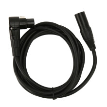 Professionele XLR-kabel van 2 meter, flexibele aansluitingen en ruimtebesparend ontwerp met XLR-stekker (mannelijk) naar L-vormig (vrouwelijk),