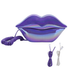 Echte vaste telefoon, stijlvolle telefoon met snoer, goede prestaties en een origineel ontwerp met rode lippen voor een heldere gesprekskwaliteit.