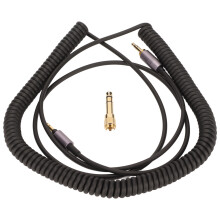 Profesjonell 3,5 mm lydkabel for lydenheter, spiralformet AUX-ledning med uttrekkbar fjærdesign, kompatibel med billyd og mobile enheter (9