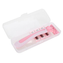 Dispositivo per la rimozione dei peli Design ergonomico, Rasatura senza sforzo Rasatura liscia, Rosa, Impugnature antiscivolo Lame a sei strati,