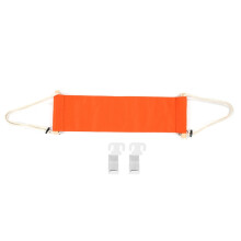 Rede para os pés sob a mesa com suporte para fones de ouvido. Corda ajustável de algodão premium que reduz a fadiga e o inchaço. Fixações com