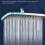 Ceiling Mount Rainfall Shower Head 360 Degree Rotation Large Flow Rectangle Design ABS Material Silver Color 2