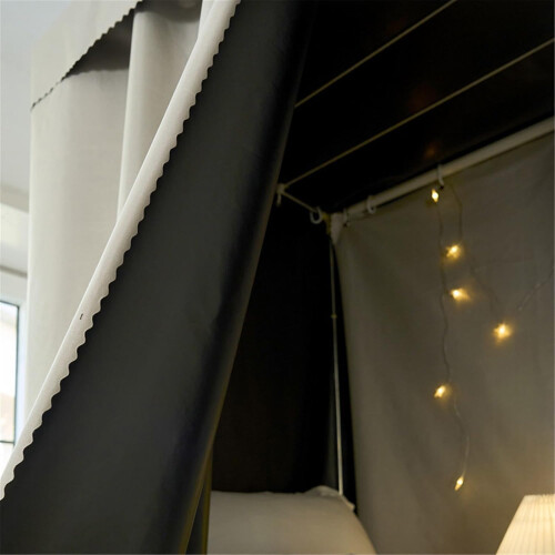 Bunk Bed Blackout Privacy Curtains Set for Dorm Full Coverage Breathable Easy Install Pink 1.2M 1
