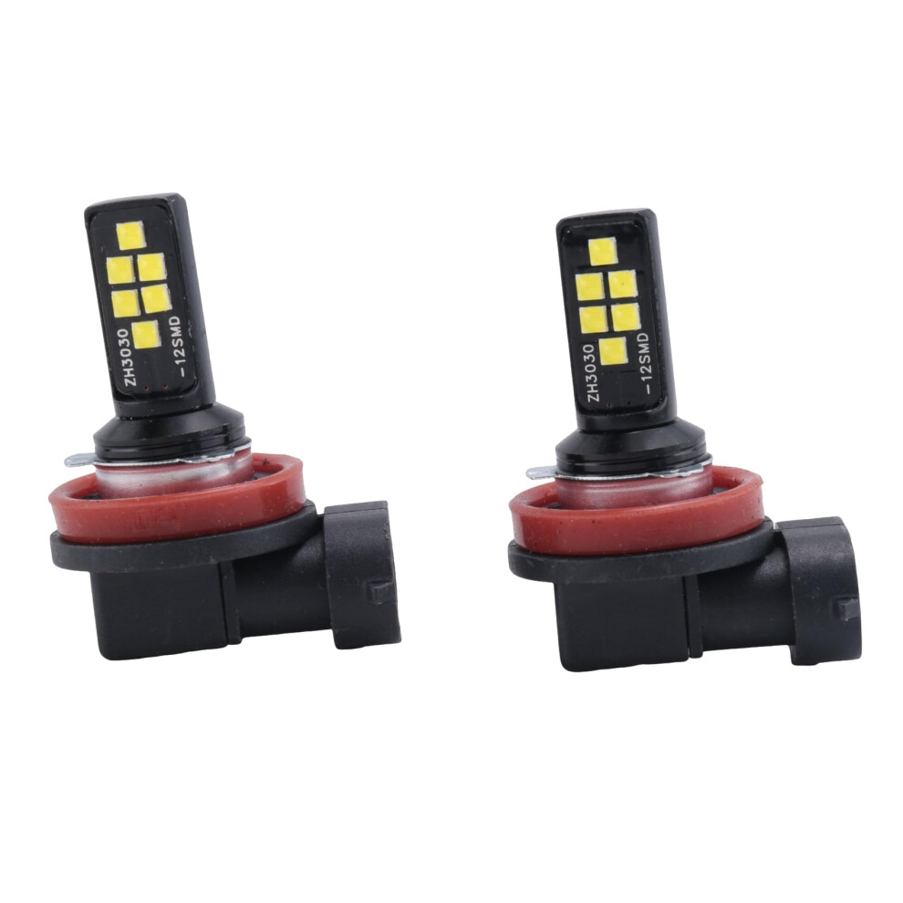 H8/H11 Car High Fog 2Pcs 3030 12Smd Cold Led Anti-Fog Lamp Compatible With Most Vehicles Light/White 9347817395167