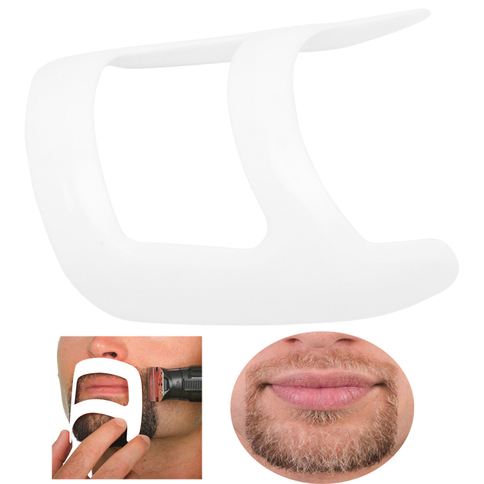 White Shaving Template Guide For Beard Styling, Plastic,