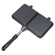 Sandwich Maker Panini Press Dual Panel NonStick Grill Pan with HeatResistant Handle for Outdoor Cooking