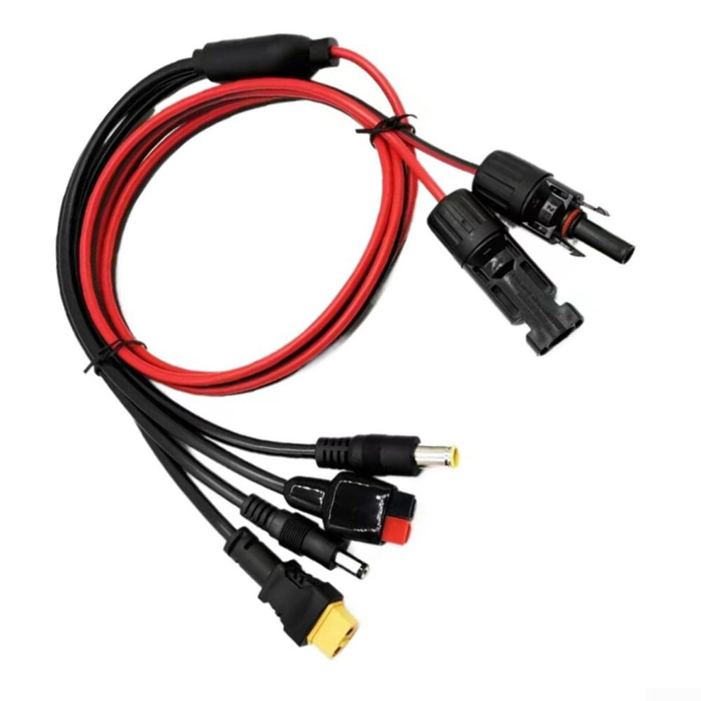 4In1 Solar Connector Splitter Cable Dc5521 Dc7909 Bipolar For Solar Panels Compatible With Power Stations 9094768769331