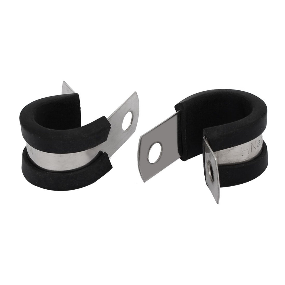 15Mm Epdm Rubber Lined P Clip Cable Hose Clamp 304 Stainless Steel Rustresistant 2Pcs 9199774969543
