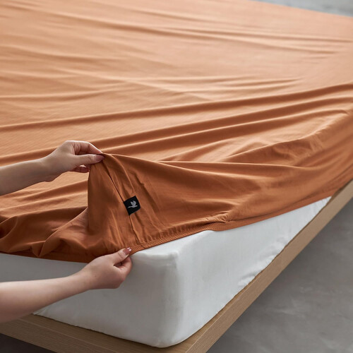 Cotton Fitted Sheet For Single Bed 48x74cm Hhc4 2Pack Soft 1