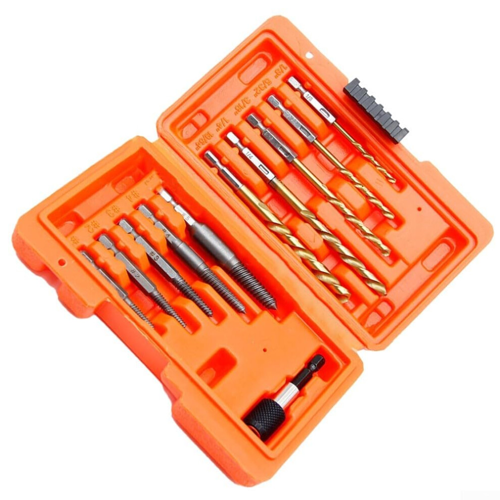 Screw Extractor Set With Quick Release Chuck, 11Piece Broken Bolt Removal Kit For Repairs 9199774969635