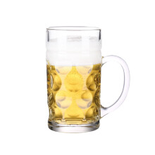Large 35oz Beer Mug with Handle Thick Glass Body Smooth Edge 1000ml Beer Glass Gift Set