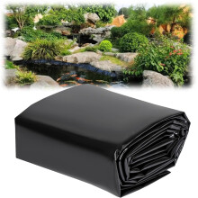 HDPE Pond Liner 0.12mm Black Waterproof UV Resistant for Koi Ponds Waterfalls Fountains 2x5m