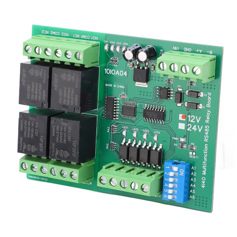 4-Channel Rs485 Relay Module 12V, Multifunctional, Surge Protected 4681375075631