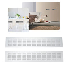 2 Stück Aluminium Lüftungsgitter 80x450mm für Schränke, Garderoben & Wohnmobile