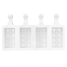 Microwave & Freezer Safe 4-Cavity Silicone Mold for DIY Ice Cream Bars