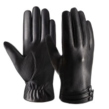 Leather Motorcycle Gloves Winter Sheepskin Wool Lined Touchscreen Warm Driving Cold Weather