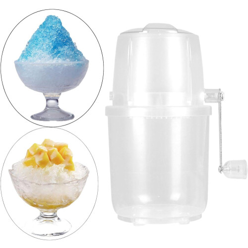 Manual Ice Crusher with Precise Texture Control for Cocktails, Desserts and Summer Drinks, White 1