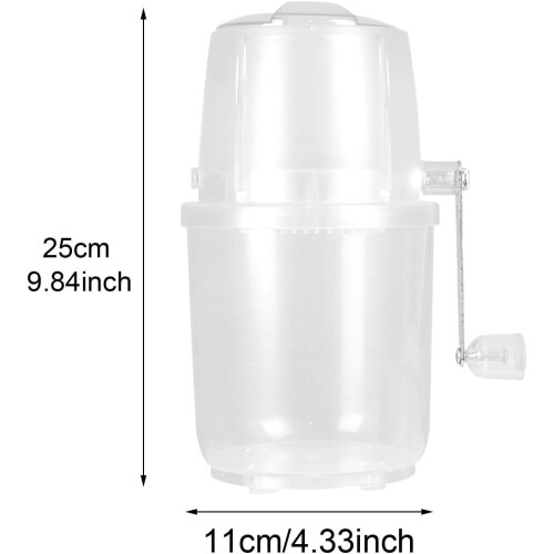 Manual Ice Crusher with Precise Texture Control for Cocktails, Desserts and Summer Drinks, White 2