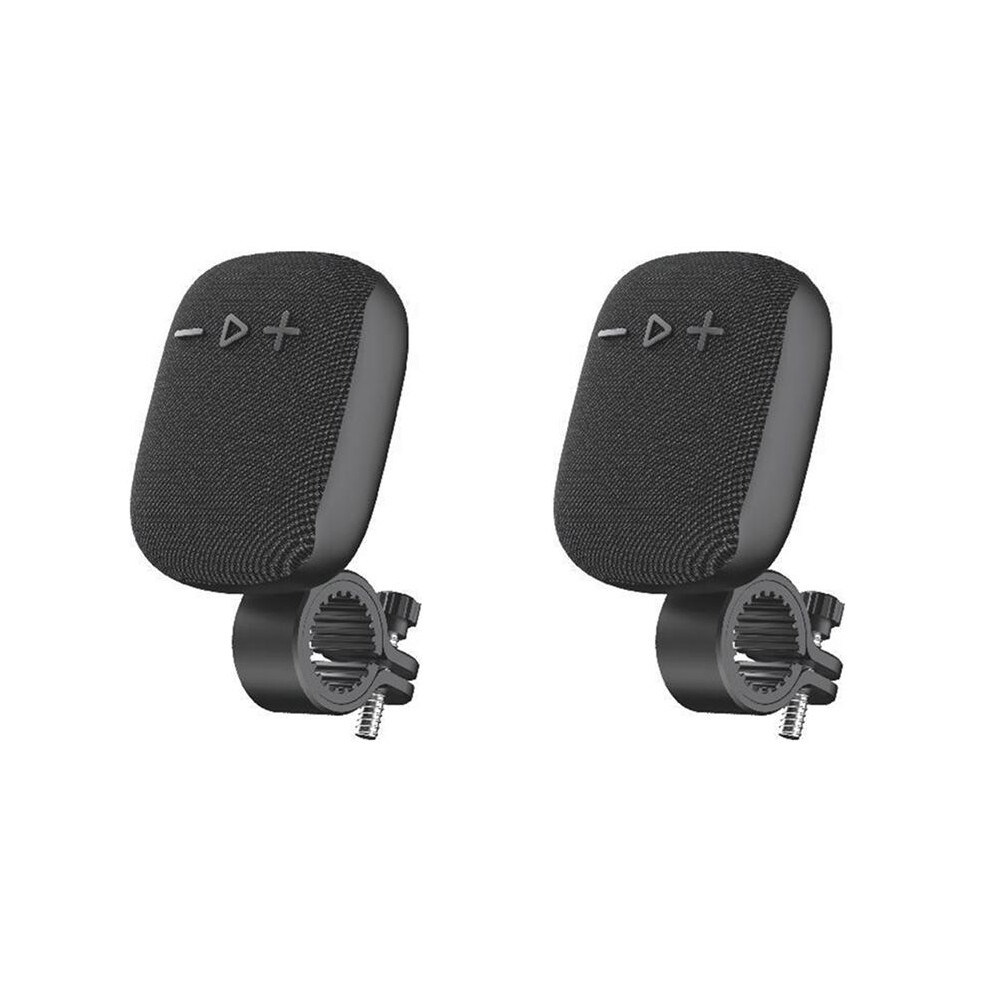2X Bike Speaker Bicycle Handbar Wireless Louderspeaker Outdoor Handlebar Subwoofer For Cycling Riding- Black