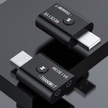 Langaton Bluetooth-lähetin-vastaanotin APTX matala latenssi, 2in1usb bt-äänisovitin tv:lle, tietokoneelle, kuulokkeille, auton