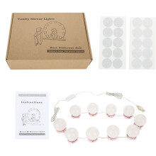 Kosmetikspiegelbeleuchtung, 3-farbige, dimmbare LED-Spiegellampen mit sanftem, hellem Licht für Badezimmer und Schlafzimmer