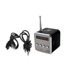 Music Player Mini Speaker Stereo Speaker Battery Powered Mini Speaker Portable FM Radio Retro Design Wireless Connectivity High Sensitivity FM Module
