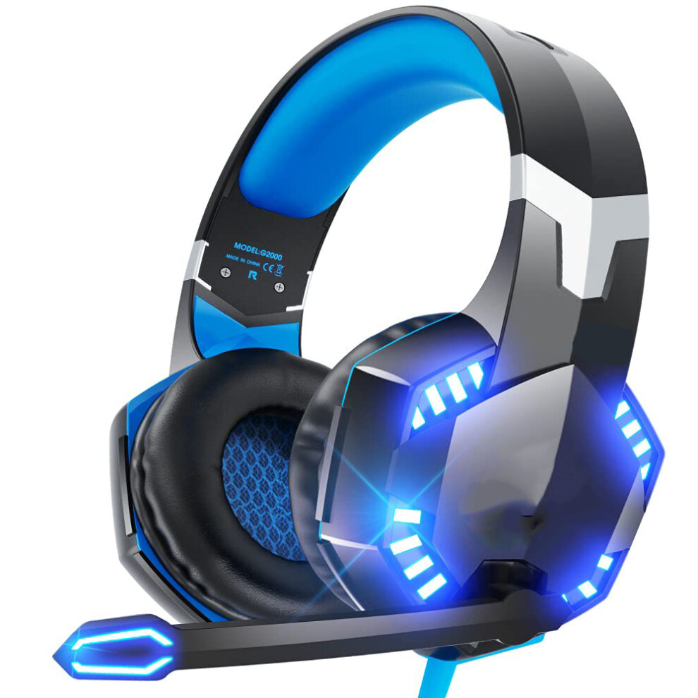 Professional Stereo Gaming Headset, Widely Compatible With Ps5, Ps4, Xbox One, Noise Cancelling Mic, Bass Surround, Soft Memory Earmuffs, Convenient C 9012494156522
