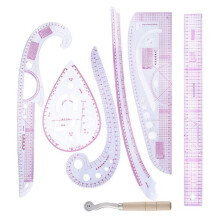 7pcs Versatile Clothing Measuring Tool Ruler Set Flexible PVC Curve Ruler Kit For Sewing Transparent Curve Ruler Drawing