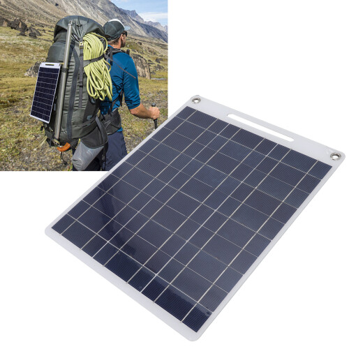 Panel solar flexible de 13 W, 5 V, 305x250 mm, doble USB 1