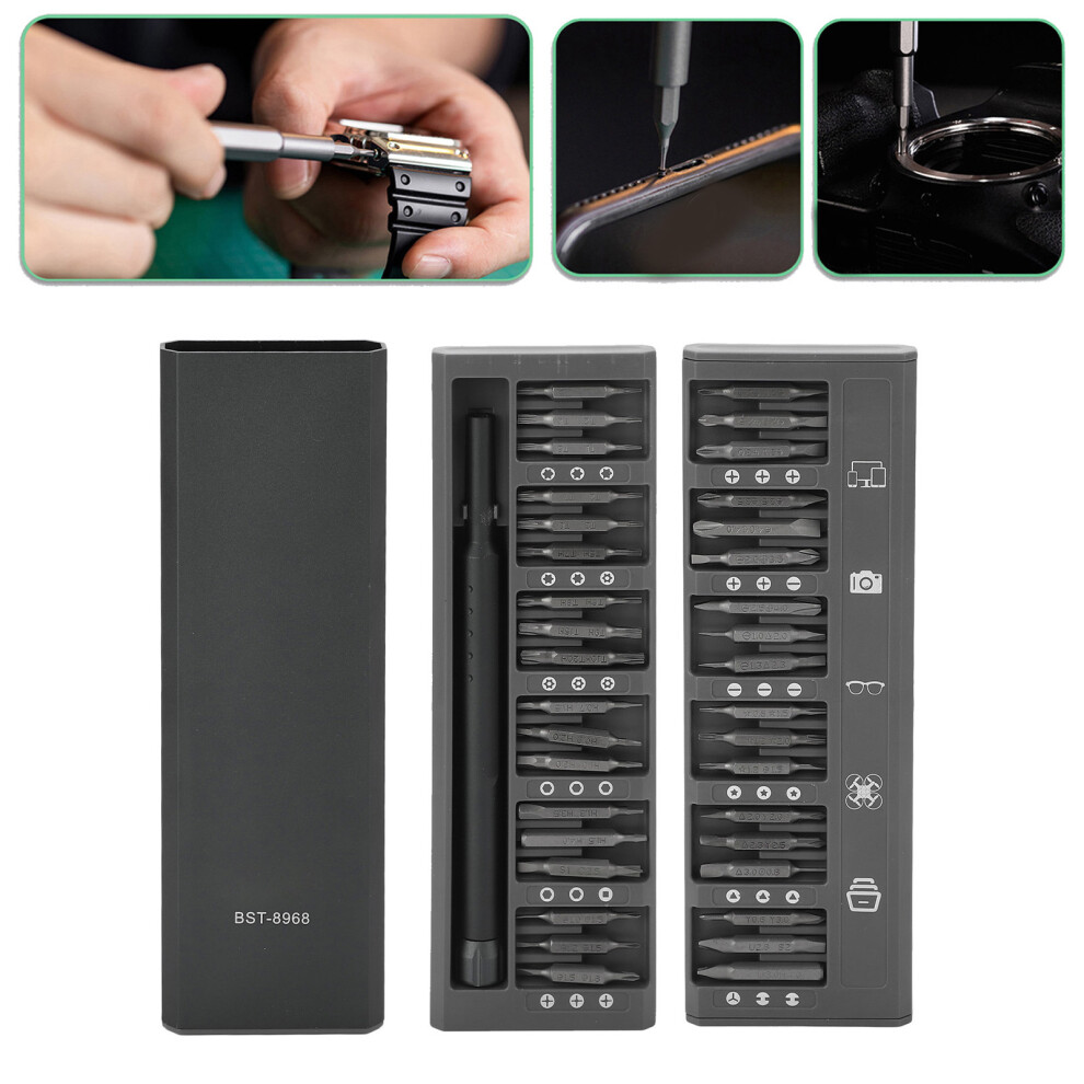 36-In-1 Multi-Function Precision Screwdriver Bit Set For Electronics And Watches 8781378691664