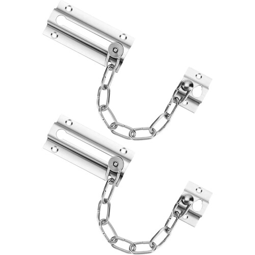 Door Chain Lock 8 Sets Heavy Duty Stainless Steel Security Chain for Home AntiTheft Inside Door 2
