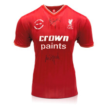 Sir Kenny Dalglish and Ian Rush Signed Liverpool 1985-86 Football Shirt