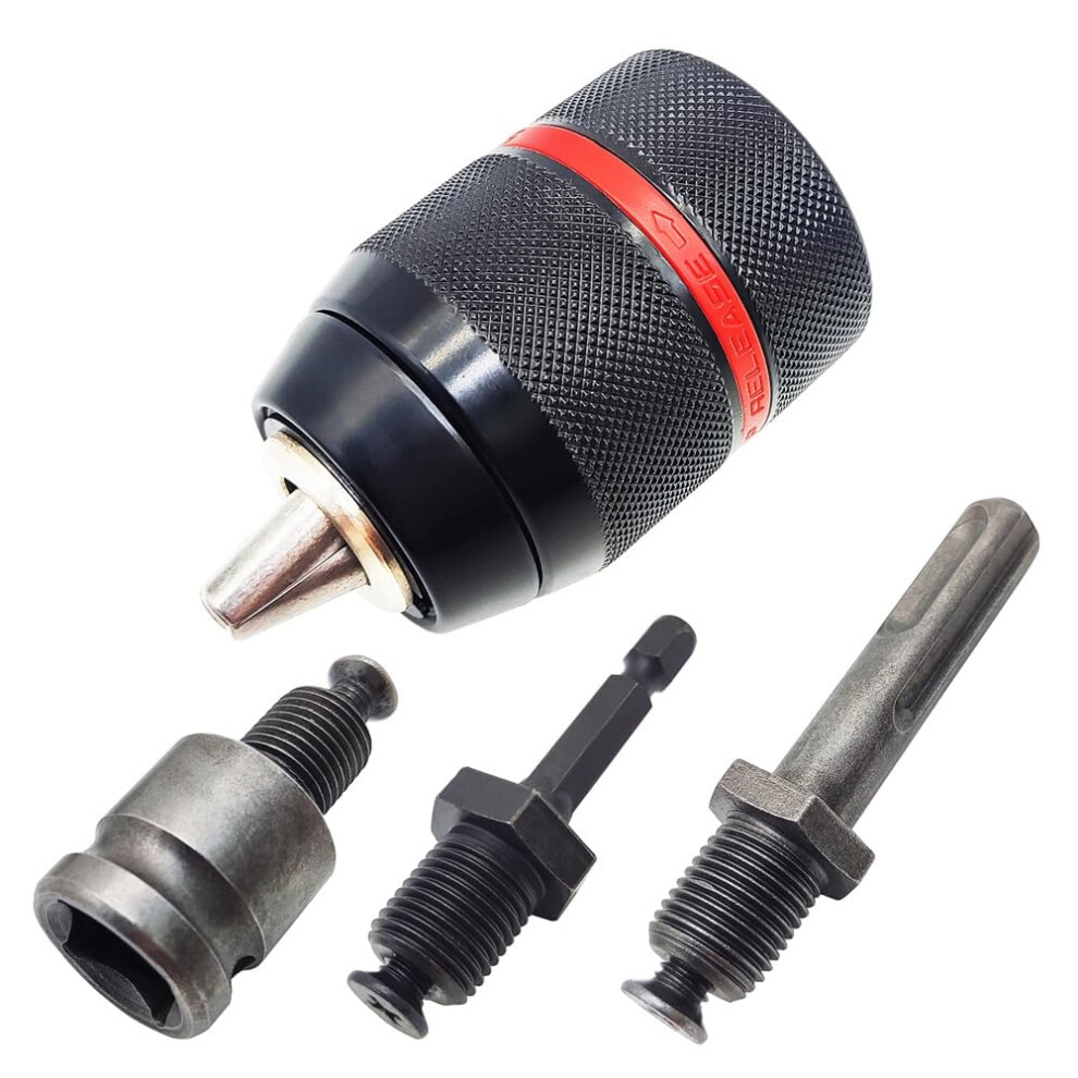 13Mm Chuck Set Handtight Selflocking Chuck For Impact Drill And Electric Hammer Conversion, Hex Handle Drill Chucks 9199774515306