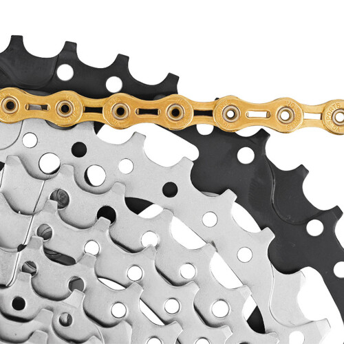 10 Speed Gold Bicycle Chain 116 Links with Quick Install Links 2