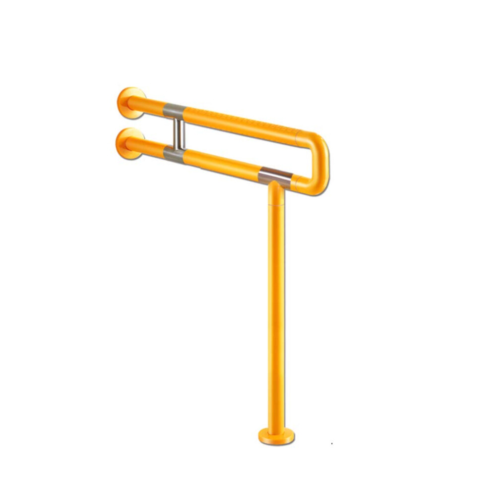 Yellow Stainless Steel Bathroom Safety Handrail Nonslip 75Cm Grab Bar For Shower And Toilet, Elderly & Disabled
