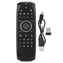 Multifunktions-Air-Mouse-Fernbedienung mit Sprachassistent, Infrarot-Lernfunktion, beidseitiger Steuerung, energieeffizient, 6-Achsen-Gyroskopsensor,
