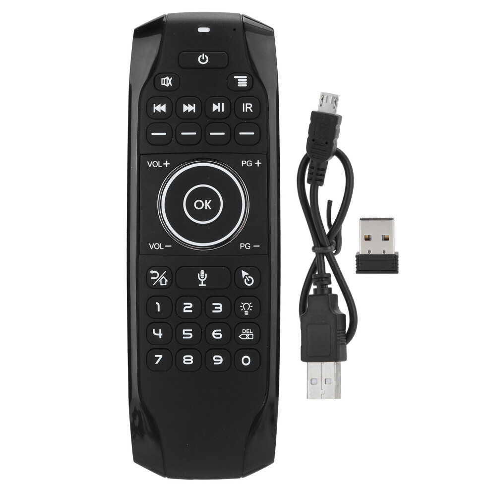 Wireless Air Mouse Remote With Backlight Voice Command Ir Learning Support, Built-In Gyroscope Sensor Multifunctional Remote Controller For Android 9138057408270