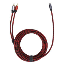 USB-C-auf-Cinch-Audiokabel, flexibler PVC-Mantel, Stereo-Audiostecker für klare Klangübertragung an Verstärker, Lautsprecher und mehr