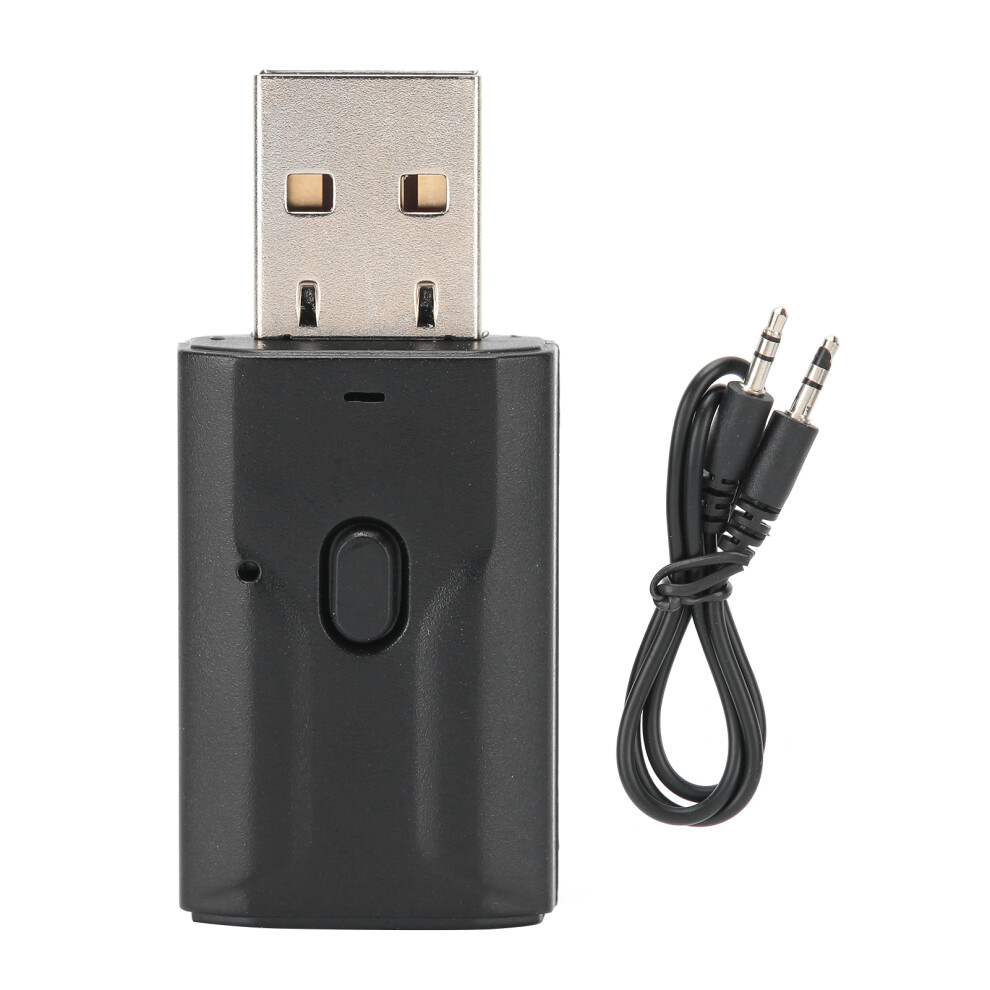 Wireless Audio Transmitter For Tv Bluetooth Headphones, 2 In 1 Bluetooth V5.0 Receiver And Transmitter With Aux Interface, Supports Hands-Free 9773935673557