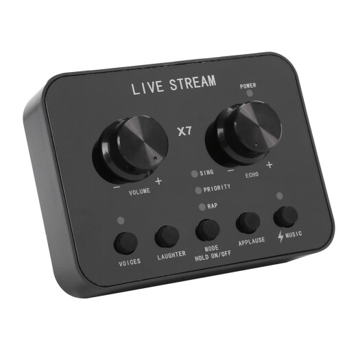 Mixer para jogos com bate-papo por voz, interface USB, efeitos de voz e som surround, compatível com celulares, tablets e computadores. 1
