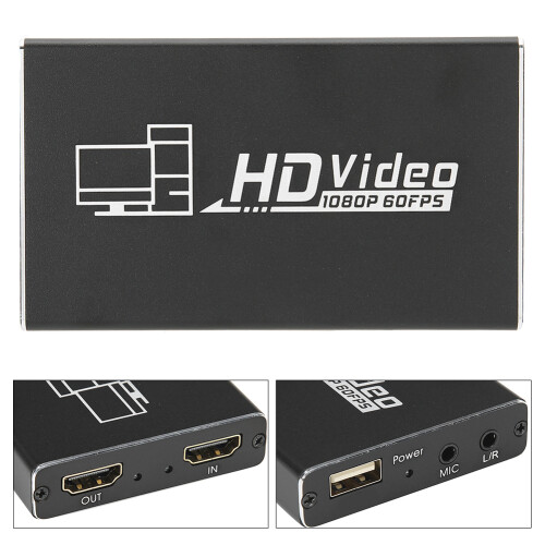 HD HDMI σε USB2.0 Κάρτα καταγραφής Προσαρμογέας εγγραφής παιχνιδιών 1080P για Xbox PS4PS3 2