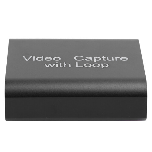 HD 1080P 60fps Signal Loop Out Game Capture Device With USB 2.0 Interface 4K Support Plug And Play Easy Setup Supports Loop Through Output Compatible 1